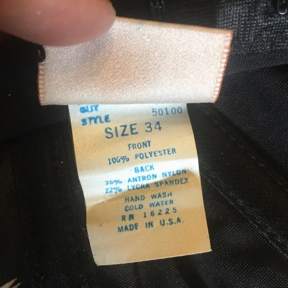 Corset Mara Intimates Vintage 90s Bustier Black Lace Floral Boning 34 B/C - Picture 8 of 8